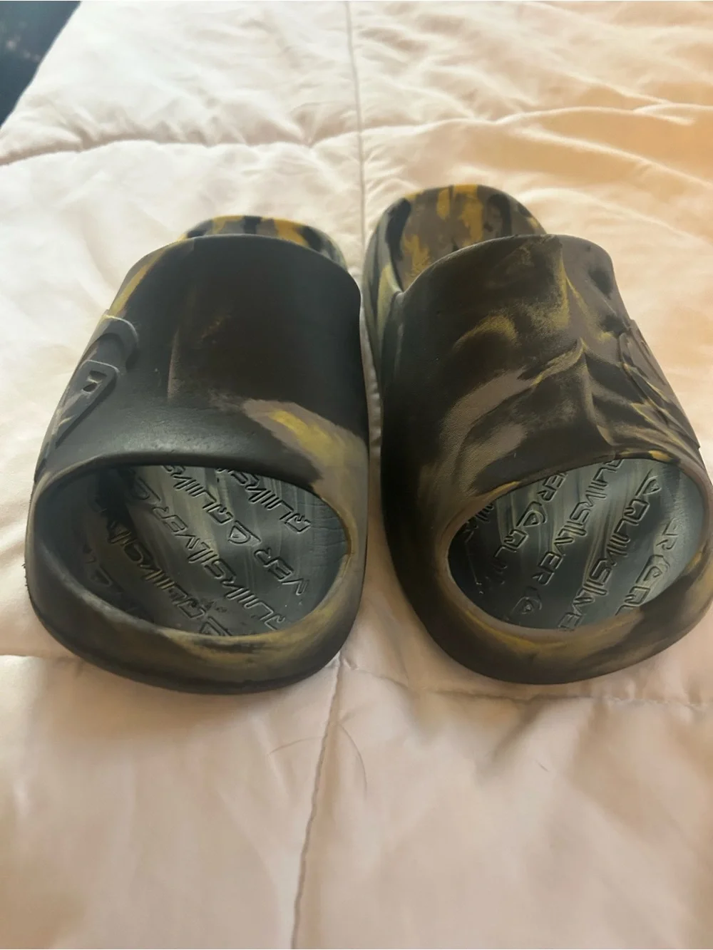 Slide Sandals in Black and Yellow - Comfortable men’s Slides